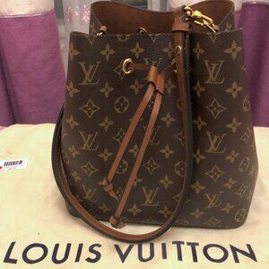 Louis Vuitton NéoNoé Brown Leather Bucket Bag